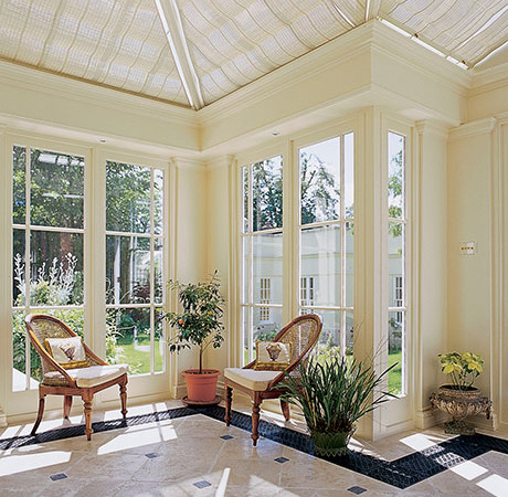 Floor Grilles and roof blinds combined can help to make a conservatory useable all year round.