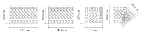 Harston Floor Grill Dimensions